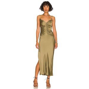 NEW Size XS ASTR the Label Valinda Dress in Olive REVOLVE MSRP $128